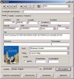 Click to view BISaM BГјchereiverwaltung fГјr Schulen 2.9 screenshot