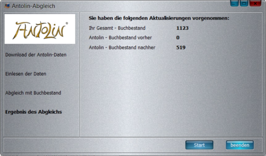 Antolin-Schnittstelle Zusammenfassung