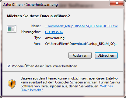 Download ausfuehren frage